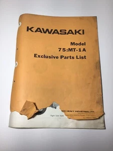 Kawasaki Model 75 MT - 1A Illustrated Parts List Manual “Rare” Original Copy - Bild 1 von 4
