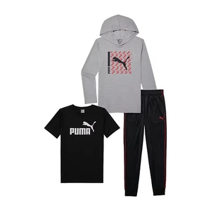 PUMA Big Boys 3-pc. Pant Set Small(8) Lt Heather Grey - Picture 1 of 5