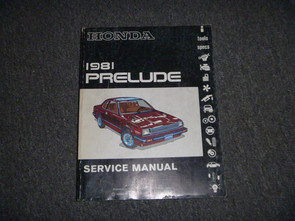 Honda Prelude 1981 cupé taller manual de reparación 1,8 L xo Foto 1 de 1