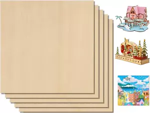 Basswood Sheets for Crafts 300 X 300 X 3Mm Plywood Sheets for Laser Cutting, Woo - Picture 1 of 12