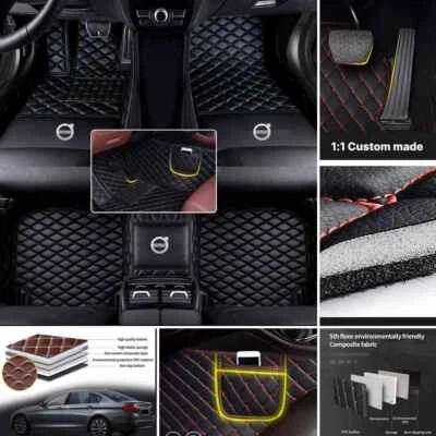 For Fit Volvo XC40 XC60 XC70 XC90 Car Floor Mats Luxury Waterproof Pu Leather - Image 1 of 4