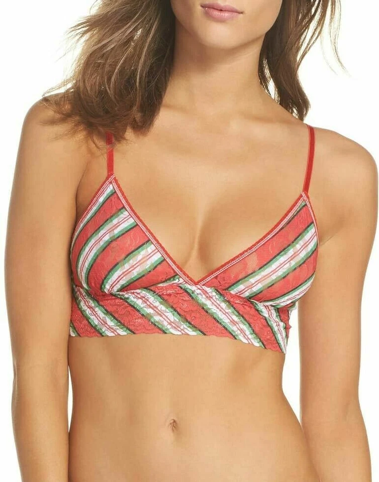 Bralette Hanky Panky It's A Wrap Triángulo Rojo Multicolor Sin Forro Elástico Talla S Foto 1 de 4