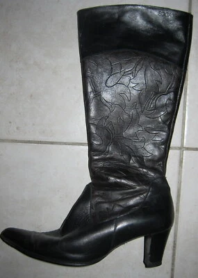 bottes cuir noir Bocage 38 - Photo 1/4