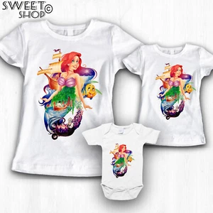 T-shirt maglietta MAMMA FIGLIA SIRENETTA regalo Idea Regalo compleanno BODY - Imagen 1 de 7