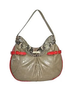 BOLSO DE HOMBRO HOBO MULTICOLOR NEGRO ROSA TOPO GIANNI BINI DAHLIA NUEVO CON ETIQUETAS - Imagen 1 de 5