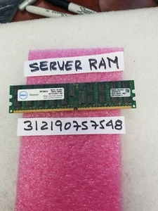 DELL 4GB PC DDR2 PC2 DDR PC2-3200R DDR2-400 3200R 400MHZ 240PIN RDIMM 2RX4 256X4 - Picture 1 of 1
