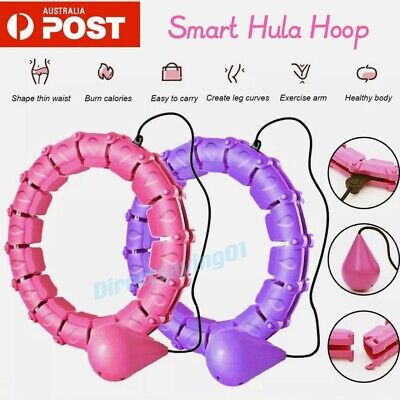 24 Knots Smart Hula Hoop Weighted Fitness Detachable Hoops Weight Hoola Sport • 14.75$