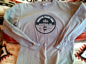 VTG GROVE PARK INN ASHEVILLE N.C. LSV T-SHIRT S SAGE CREW NECK COTTON PRESHRUNK - Picture 1 of 4