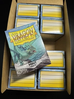 Dragon Shield Mint Matte Display - 10 Boxes Of 100 Protective Sleeve Box - Image 1 of 4