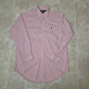 Ralph Lauren Yarmouth Pink Striped Button Up Shirt Men's 15.5 - Picture 1 of 16