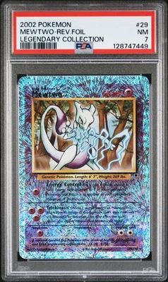 2002 POKEMON LEGEND COLL #29 MEWTWO-REVERSE FOIL PSA 7 - Image 1 of 2