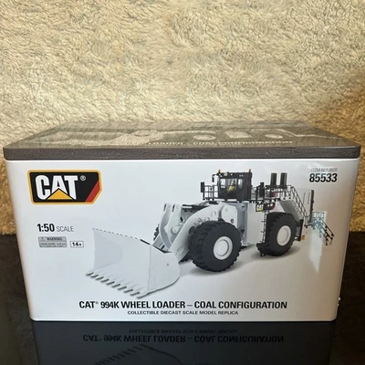 1/50 Caterpillar CAT 994K Wheel Loader w/ Coal Configuration DM 85533 White - Image 1 of 4