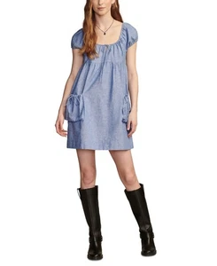 Vestido recto para mujer Lucky Brand Market manga abullonada talla XXL PRECIO DE VENTA SUGERIDO POR EL FABRICANTE $99 azul - Imagen 1 de 5