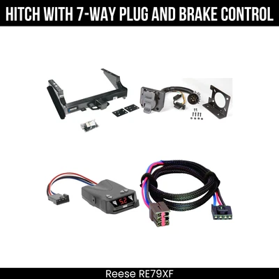 Paquete de remolque de enganche + control de freno para 99-16 Ford F-250 F-350 F-450 Super Duty con USCAR Foto 1 de 4