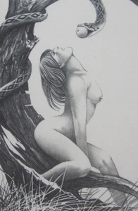 LÖHMUS LEMBIT Exlibris Ex Libris bookplate SIGNIERT erotic art nude akt RAR !!! - Bild 1 von 2
