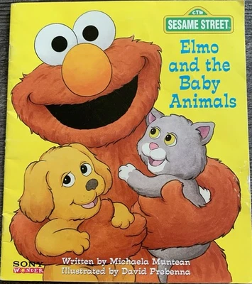 RARE! 1st Vtg Trade PB Edition Sesame Street Elmo & The Baby Animals ACCEPTABLE! - Image 1 of 4