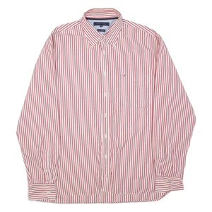 Tommy Hilfiger Herren Hemd Rot Gestreift Langarm 2XL - Bild 1 von 6
