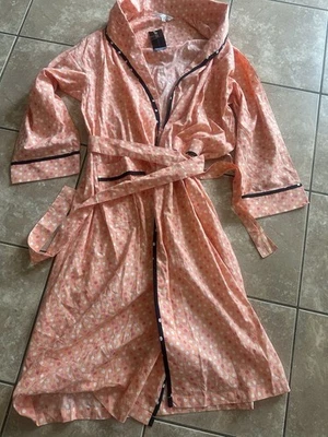 NUEVO CON ETIQUETAS Alexander Del Rossa 2XL Algodón Lunares Largo Bata con Cinturón  Foto 1 de 4