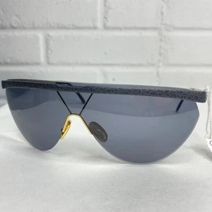 Nazareno Gabrielli Sunglasses MOD.014/2-98 Black Gold Geometric with Blue H2221 - Picture 1 of 7