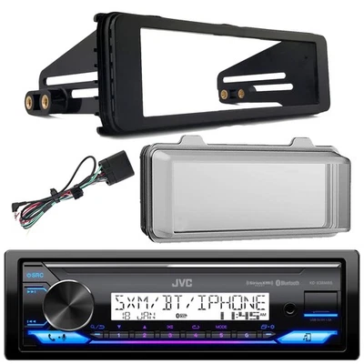 Receptor estéreo USB JVC KD-X38MBS único DIN Bluetooth, kit de instalación, cubierta de radio Foto 1 de 4