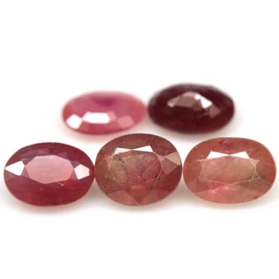 9,66 карата Мадагаскарский овальный оранжевый сапфир с подогревом 5 шт. - Изображение 1 из 4