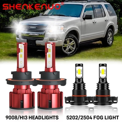 Lâmpadas de neblina para faróis de LED Ford Explorer Sport Trac Adrenalin 08-10 6000K - Imagem 1 de 4