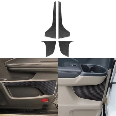 Cubierta de panel de puerta interior de fibra de carbono real para Honda Ridgeline Passport Pilot Foto 1 de 4