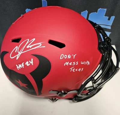 Andre Johnson Signed Texans Speed RAV Alt 2024  Helmet w Insc. JSA COA FULL SIZE - Image 1 of 2