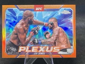 2025 Topps Chrome UFC Plexus Jon Jones #PLX-1 Orange Refractor /25 - Picture 1 of 2