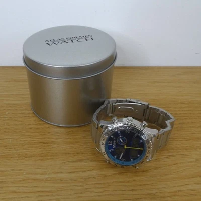 Atlas For Men Analogue Digital Chronograph Stainless Steel Blue Dial Men's Watch - Image 1 of 4