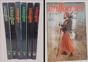 Lot of 6 albums UNIFORMES from No. 4 to No. 8 and No. 10 military army uniforms -R - Picture 1 of 14