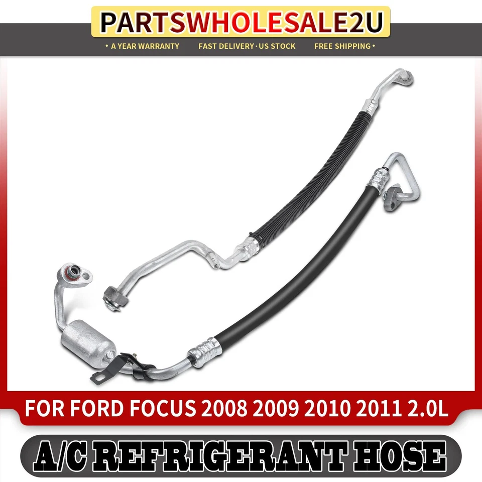 Conjunto de manguera de succión y descarga de refrigerante de aire acondicionado para Ford Focus 2008-2011 2,0 L Foto 1 de 4