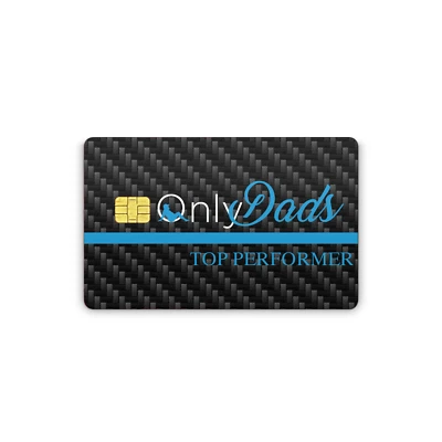 Only Dad's Credit Card Vinyl Skins Only Dad's Top Performer Decal Foto 1 de 2
