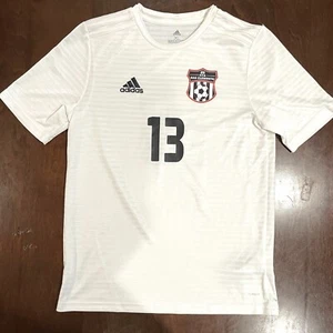 Adidas Climalite Fußball Jungen Gr. XL weiß kurzarm sportliches T-Shirt - Bild 1 von 7