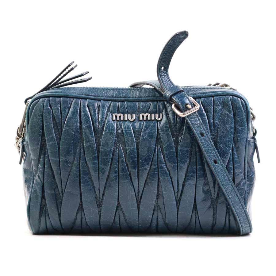 Blue Leather Exterior Miu Miu Bags & Handbags for Women for