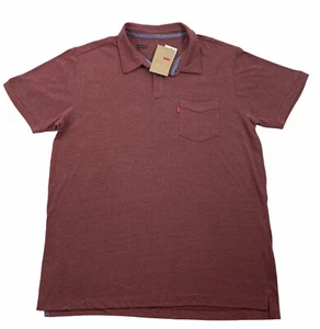 Camisa Polo Levis Rojo Mineral Manga Corta Zarza Para Hombres L Pullover Algodón Nueva con Etiquetas - Imagen 1 de 11
