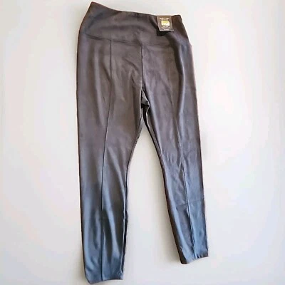 Simply Vera Wang Womens Dark Gray High Rise Soft Faux Suede Leggings Size M NWT  - Image 1 of 4