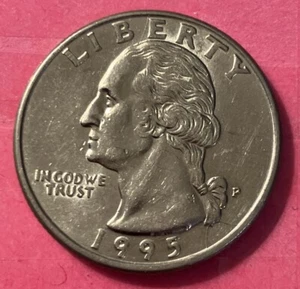 1995 P Washington Quarter 25C con Multi Obv&Rev Die Cracks/ala rotta/#Q-043 - Foto 1 di 15
