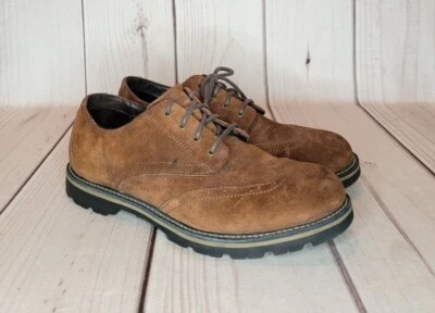 L.L. Bean Suede Oxford Lace-Up Shoes Men’s Size 12M Brown - Image 1 of 4