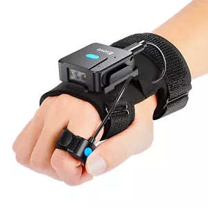 Wearable Glove QR Code Scanner 2D Finger Drahtlose Buch Inventar Barcode Leser - Bild 1 von 12