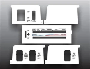 White AC Heater Control Switch Overlay for 1992-1995 Jeep Wrangler YJ - Picture 1 of 1