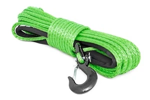 Cuerda de cabrestante sintética Rough Country, verde, 3/8" x 85', clasificación de 16.000 lb RS113 - Imagen 1 de 1