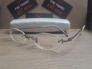 COACH GABRIELLE 406AF TITANIUM Violet Eyeglasses Frames 49-16-135 - Picture 1 of 9