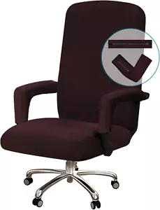Stretchable Office Chair Cover with Armrests for Pets - Brown - Picture 1 of 12