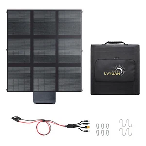 Foldable Portable Solar Panel 120W 200W 300W 400W for Power Station Camping - Picture 1 of 90