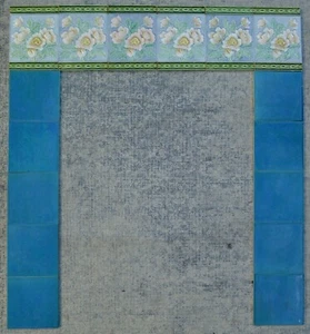 ALEMANIA ANTIQUE ART NOUVEAU 28 AZULEJOS ORIGINALES PARA CHIMENEA c1900 - Picture 1 of 11