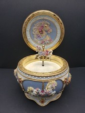 San Francisco Music Box Co Michael Adams Carousel Horses Hinged Trinket Box