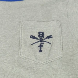 Abercrombie Kids T Shirt Youth Boys XL Extra Large Gray Embroidered Y2K 2000 - Picture 1 of 7