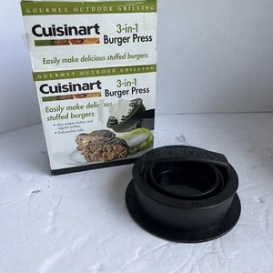 New In Box Cuisinart 3 in 1 Smashed Burger Press Patty Maker, Burgers & Sliders - Picture 1 of 2