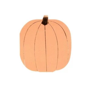 HALLOWEEN Pastel Orange Pumpkin Napkins with Gold Foil (16 Pack) - Picture 1 of 3